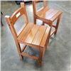 Image 2 : PAIR OF RECLAIMED WOOD WORKS PINE STOOLS