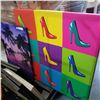 Image 1 : 2 CANVAS PRINTS - HIGH HEELS AND PALM TREES
