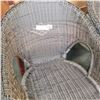 Image 2 : 2 BROWN WICKER LOOK PATIO CHAIRS