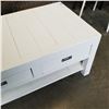 Image 3 : WHITE PAINTED COFFEE TABLE W/ STORAGE DRAWERS