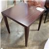 Image 1 : MODERN SQUARE CHERRY FINISH ENDTABLE, RETAI $169