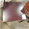 Image 2 : MODERN SQUARE CHERRY FINISH ENDTABLE, RETAI $169