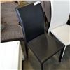 Image 2 : ASHLEY MODERN LEATHER SIDE CHAIRS, BLACK AND WHITE