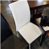 Image 3 : ASHLEY MODERN LEATHER SIDE CHAIRS, BLACK AND WHITE