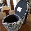 Image 3 : ZEBRA HIGH HEEL STORAGE CHAIR