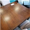 Image 3 : ASHLEY FLOOR MODEL DARK FINISH DINING TABLE WITH 6 UPHOLSTERED CHAIRS RETAIL $2560