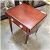 Image 1 : MAHOGANY DROP LEAF ENDTABLE