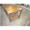 Image 2 : ASHLEY FLOOR MODEL 2 PIECE WOOD TOP MODERN COFFEE AND ENDTABLE SET, RETAIL $899
