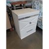 Image 1 : ASHLEY FLOOR MODEL 2 DRAWER WHITE NIGHTSTAND, RETAIL $249