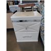 Image 2 : ASHLEY FLOOR MODEL 2 DRAWER WHITE NIGHTSTAND, RETAIL $249