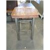 Image 2 : ASHLEY FLOOR MODEL BARSTOOL WITH RECLAIMED WOOD TOP, RETAIL $199
