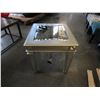 Image 1 : ASHLEY FLOOR MODEL GREY AND MIRRORED ENDTABLE RETAIL $289