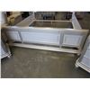 Image 3 : ASHLEY FLOOR MODEL KINGSIZE GREY BEDFRAME WITH GREY FABRIC INSERT AND 2 DRAWER NIGHTSTSANDS, RETAIL 