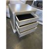 Image 8 : ASHLEY FLOOR MODEL KINGSIZE GREY BEDFRAME WITH GREY FABRIC INSERT AND 2 DRAWER NIGHTSTSANDS, RETAIL 