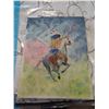 Image 1 : SIGNED OIL ON CANVAS OF A NATIVE WARRIOR