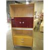 Image 1 : MAPLE BOOKSHELF W/ COLOURED DOORS