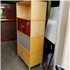 Image 2 : MAPLE BOOKSHELF W/ COLOURED DOORS
