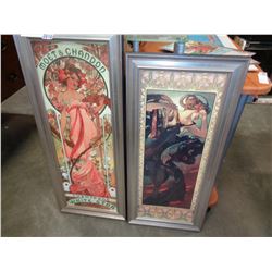 2 ART NOUVEAU STYLE PRINTS