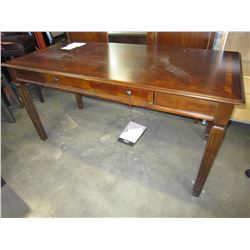 ASHLEY FLOOR MODEL DARK FINISH DESK, RETAIL $724