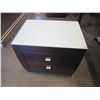 Image 1 : ASHLEY FLOOR MODEL 2 DRAWER NIGHTSTAND WITH GLASS TOP, RETAIL $219