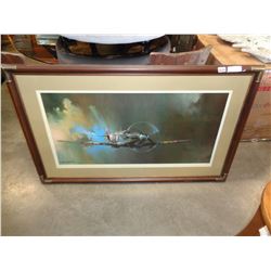 LARGE SPIT FIRE PRINT BY BARRIE A.F. CLARK