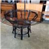 Image 1 : RATTAN GLASS TOP DINING TABLE