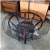 Image 3 : RATTAN GLASS TOP DINING TABLE