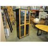 Image 2 : MAPLE AND BLACK GLASS DOOR CABINET