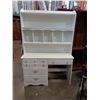 Image 1 : WHITE STUDENTS DESK W/ HUTCH TOP