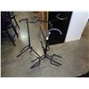 Image 1 : BLACK 3 HEAD GUITAR STAND AND PROFILE SINGLE GUITAR STAND