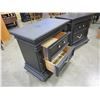 Image 4 : PAIR OF BLACK ORNATE 2 DRAWER NIGHTSTANDS