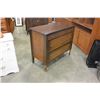 Image 2 : 3 DRAWER VINTAGE WALNUT DRESSER