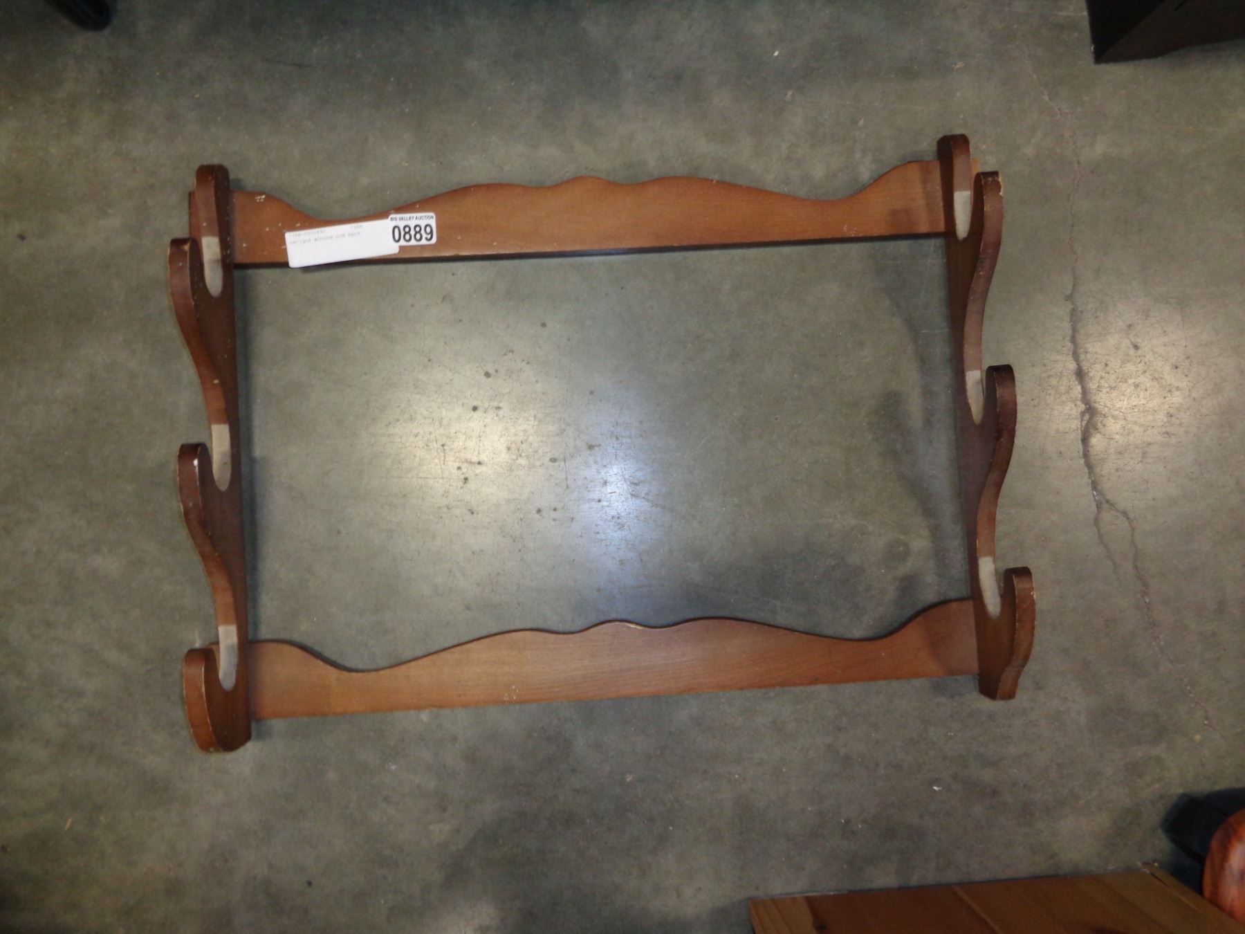 ANTIQUE WOODEN GUN RACK
