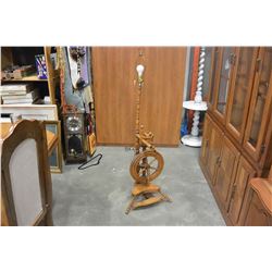 SPINNING WHEEL FLOOR LAMP AND BARLEY TWIST LAMP BASE