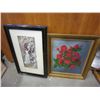 Image 2 : SIGNED ABSTRACT LAKE PICTURE W/ AT THE GARDEN GATE AND ROSE OIL ON CANVAS