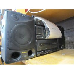 SONY MEGABASS CD AND CASSETTE PLAYER BOOMBOX W/ INSTUCTIONS