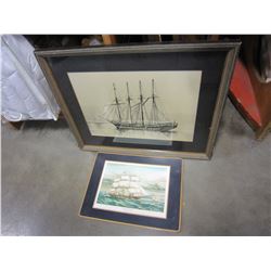 2 PIRATE SHIP PRINTS