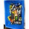 Image 3 : JOHN DEERE PORCELAIN COIN BANK AND SMALL TOTE OF DIECAST CARS