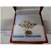 Image 2 : 10KT YELLOW AND WHITE GOLD 0.05CT DIAMOND RING SIZE 7 W/ APPRAISAL $2100