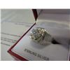Image 3 : STERLING SILVER CZ COCKTAIL RING SIZE 8 W/ APPRAISAL $300