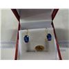 Image 2 : 10KT YELLOW GOLD 6 x 4MM GENUINE 1.22CT SAPPHIRE LEVERBACK EARRINGS W/ APPRAISAL $1000