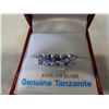 Image 2 : STERLING SILVER 6 x 4MM GENUINE TANZANITE RING SIZE 7 - RETAIL $300