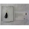Image 1 : STERLING SILVER GENUINE FRESHWATER PEARL, CZ, AND BLACK 27CT ONYX NECKLACE W/ APPRAISAL $1500