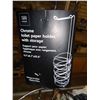 Image 2 : BOX OF CURTAINS AND CHROME TOILET PAPER HOLDER