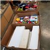 Image 1 : BOX OF SPORTS CARDS AND 2 BOXES OF TOYS AND COLLECTABLES