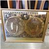 Image 1 : BRASS ETCHED WORLD MAP