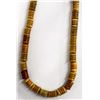 Image 1 : African Amber Colored Heishi Bead Necklace