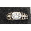 Image 1 : Sterling Silver CZ Ring, Size 9