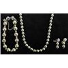 Image 1 : Estate Monet Silvertone Beaded Jewelry Set