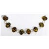Image 1 : Sterling Silver and Amber Link Bracelet